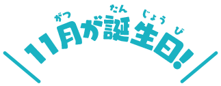 11月が誕生日！